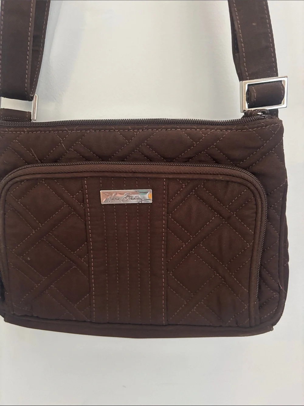 Vera Bradley Quilted Crossbody in Chocolate Brown - Picture 3 of 5